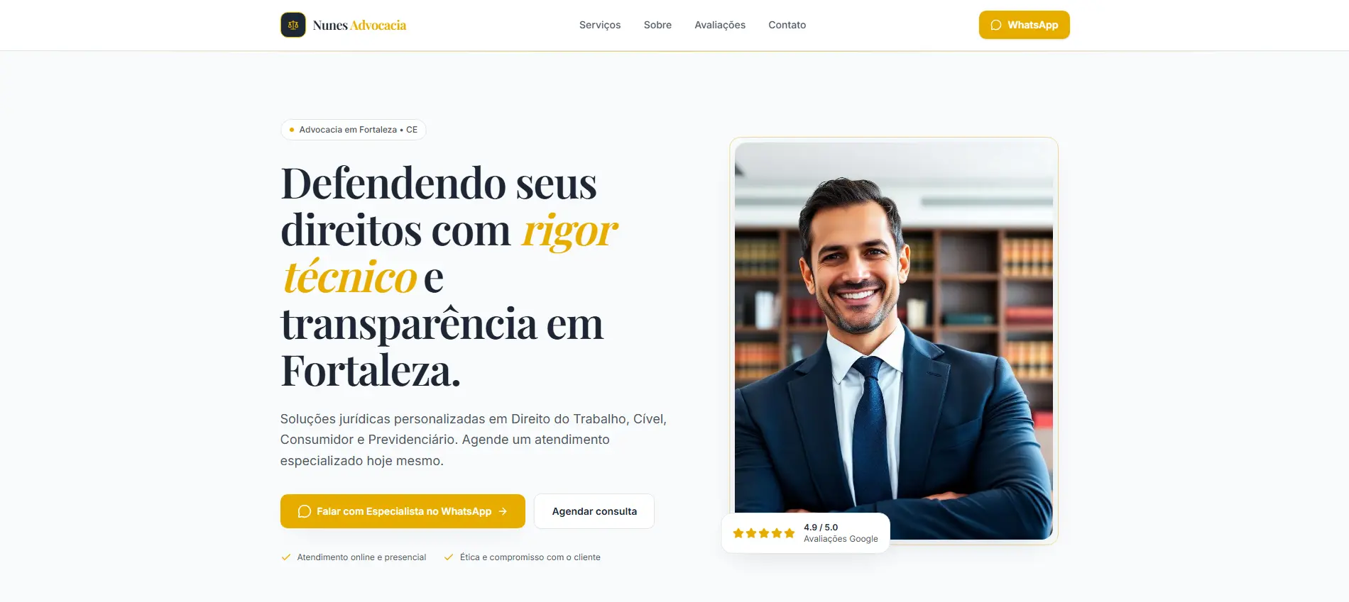 Preview de Advocacia — Landing Page